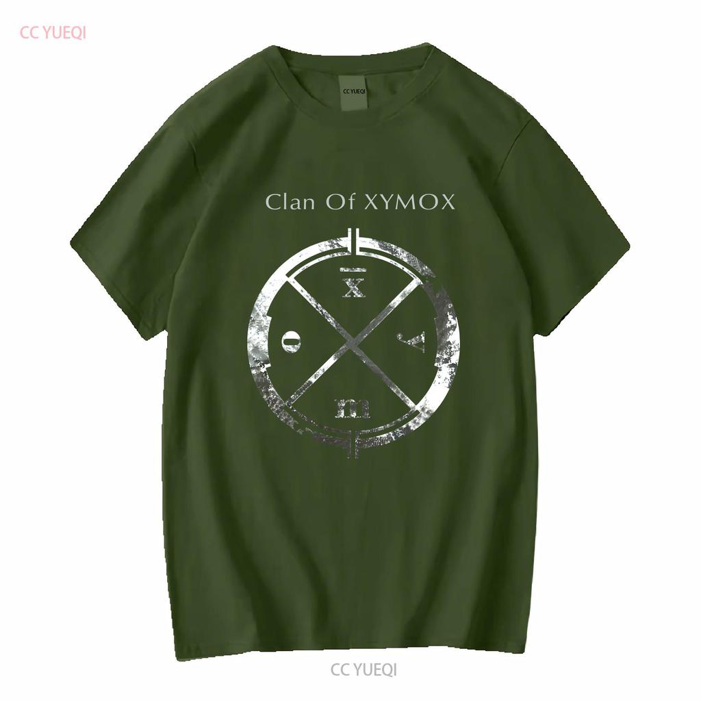 T-shirt Clan Of Xymox Alt Rock Goth Dark Wave Band maniche lunghe o corte vintage lavata abbigliamento firmato streetwear casual
