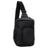 New Synthetic Leather One Shoulder Crossbody Sling Bags Regular Unisex Black JD2443032AD-001