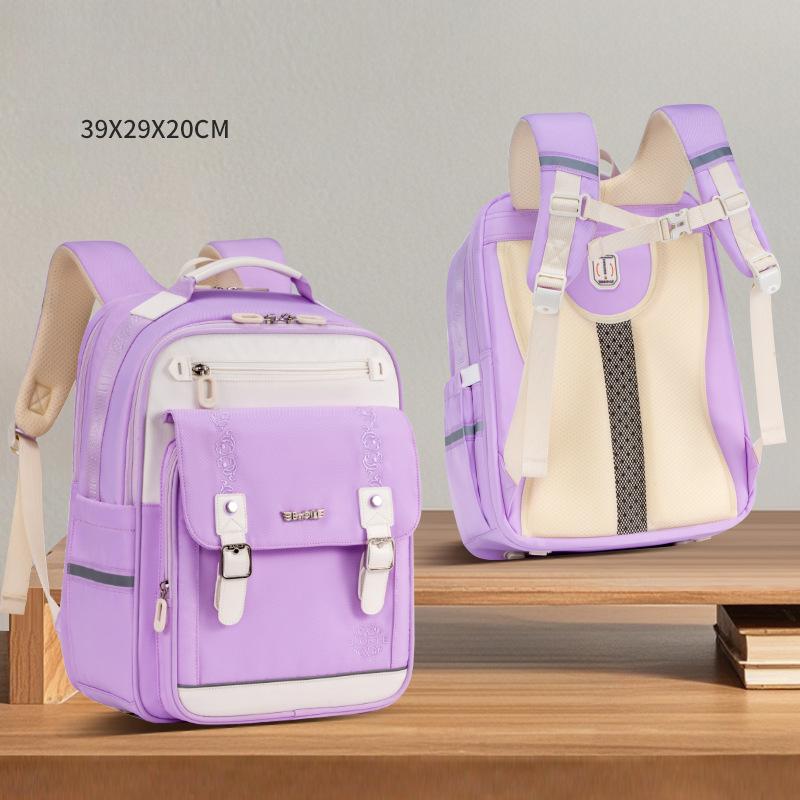 

High Appearance Level, Large-capacity Schoolbag, Backpack, Waterproof, Load-reducing, Back-protecting, Ultra-light, British Style фиолетовый