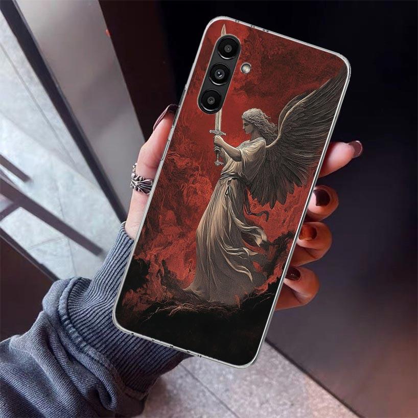 Archangel Michael Phone Case For Samsung Galaxy A17 A57 A37 A16 A26 A36 A56 A15 A25 A35 A55 A14 A13 A54 A53 A34 A24 A33 A23 Gala