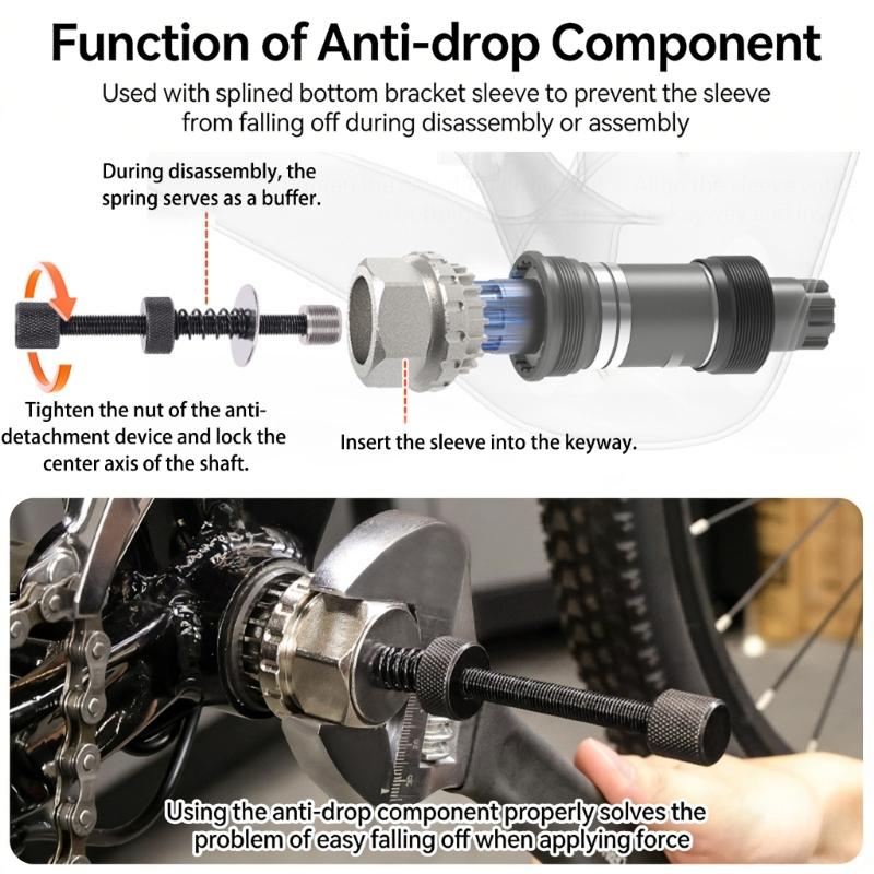 Professional Bottom Bracket Remove Bicycles Fixing Tool Anti-drop Auxiliary Retainer Cycling Accessories Enduring