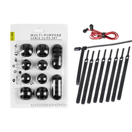 

1 комплект небольшого кабельного органайзера, простой в использовании TPR, компактный портативный многофункциональный держатель для проводов, зажим для ежедневного использования 9