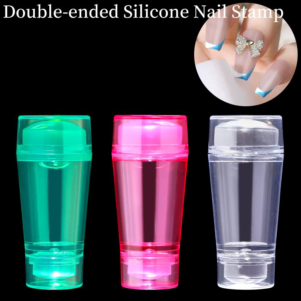Colorful Nail Seal Stamping Nail Art Tool Nail Stamping Plates Silicone Stamper Stamping For Nails Accessories Manicure