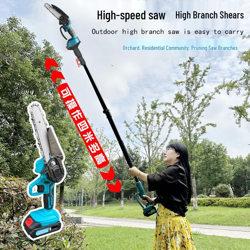 Divine Tool Telescopic Electric Pruning Saw with Lithium Battery for High Branches and Fruit Trees.