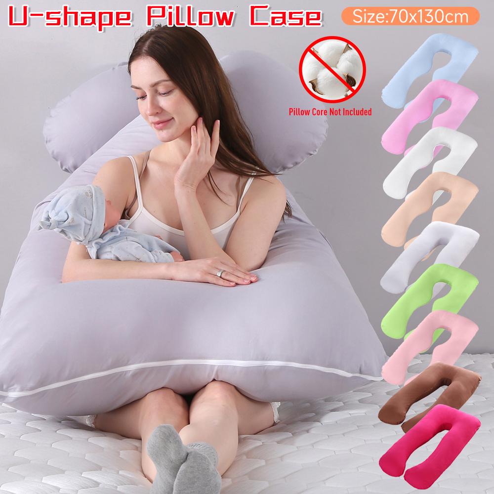 Pregnant Pillow Case Pillow Core Not Included!! Maternity Pillow Case Pure Cotton Cover Multifunction U-shape for Pregnant Women