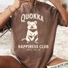 Quokka Happiness Club Vintage T Shirt, Unisex Cute Quokka Graphic Tee, Cute Animal Shirt, T Shirt Quokka Lover Cute Gift Girlfriend Shirt