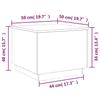 VidaXL Table Basse avec Lumières LED, Bout de Canapé, Table d'Appoint, Meuble de Salon Salle de Séjour Intérieur, Moderne, 839873