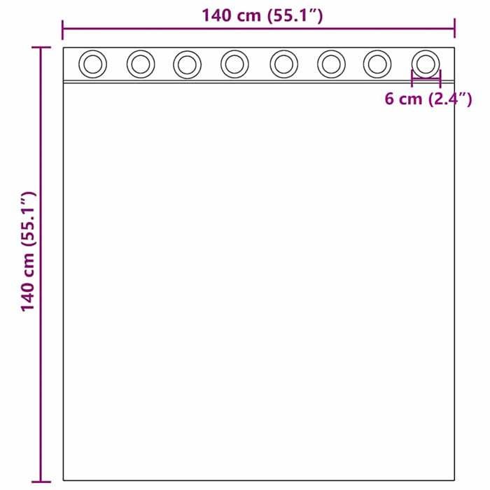 VidaXL Rideaux en voile avec œillets 2 pcs crème 140x140 cm, rideau en filet, rideau transparent, voile de fenêtre, 4102071