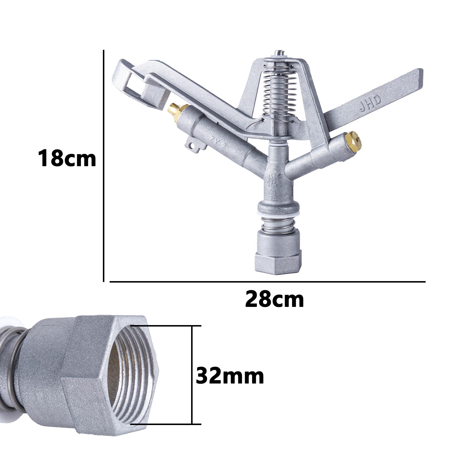 1 Irrigation Dual Outlet Spray Gun Spray Head Large Area Irrigation Spray Gun Lawn Farm Irrigation Spray Head Lawn Sprinkler белый