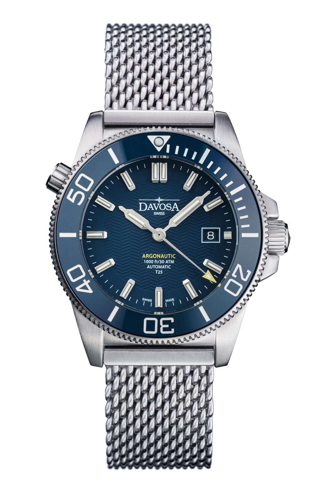 

[Davosa] Механічний Автоматичний Годинник 30 ATM Водонепроникний Argonautic Lumis Swiss Made 161.529.44 Чоловічий Сріблястий