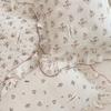 Small Floral Ruffle Lace Double Layer Cotton Gauze Pillowcase for Kindergarten