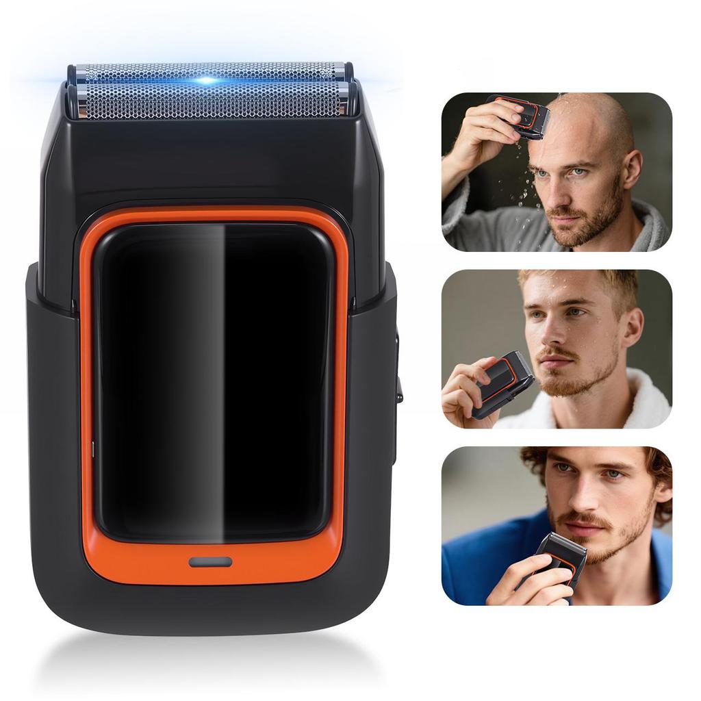 Hatteker Shaver for Men Dual-Head Beard Shaver Razor Reciprocating Ultra Shaving Machine Smooth Clean Shave & Skin Whitening