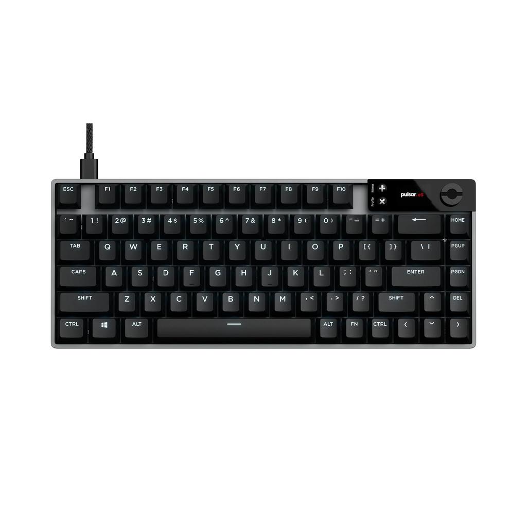 Pulsar Gaming Gears eS HE 70 Hall Effect Magnetic Gaming ANSI English 79 Magnetic 8K Polling Rate Keyboard, Layout, Keys, Switches,