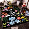 "Dance To Your Own Tune Floral Carpet with Vibrant Flower Design" Suitable for Use As an Anti-slip for Living Room Bedroom Sofas