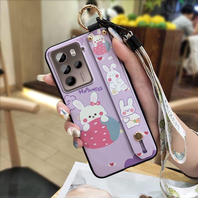 Anti-knock Wristband Phone Case For HTC U23 Pro/U23 Back Cover Anti-dust Phone Holder Cartoon Wrist Strap Dirt-resistant