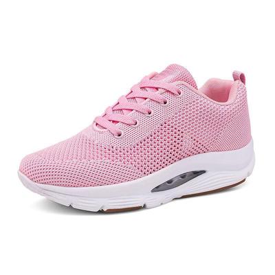 Verão Fly-woven malha almofada de ar esportes sapatos casuais versão coreana plataforma sapatos de balanço feminino fantasma sapatos de dança