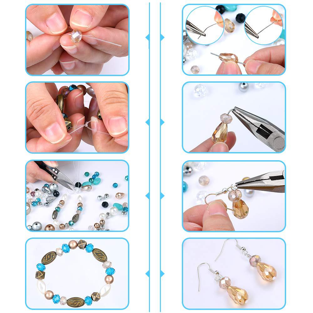 Kit di Gioielleria di Lusso Strumenti Pinze Perline Lettere Acriliche Fai da Te Collana Orecchino Braccialetto Pietra Vulcanica Cristallo Set Combinato