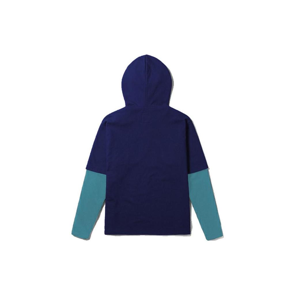 Vans Logo Printed Color Block Hoodie Unisex Hoodies Blue VN0A5F3PLKZ