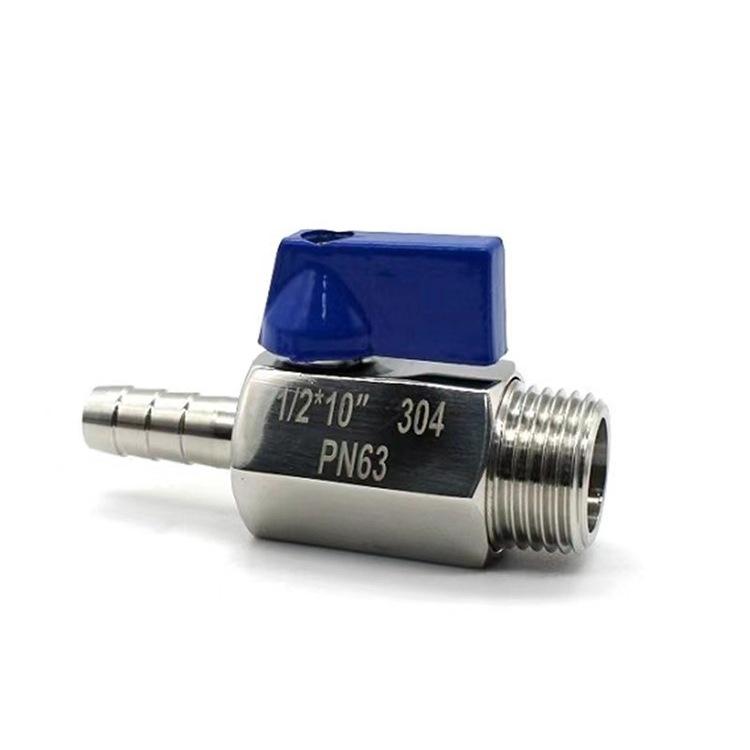 Mini Valvola a Sfera: Acciaio Inossidabile 304/316, Filettatura M/F da 1/8", Doppio Maschio da 1/4", Doppio Femmina da 3/8", Tipo Pagoda.