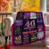 Happy 40Th Birthday Personalized Outdoor Blanket Customize Your Name Soft Warm Cozy Great For Picnics Outdoor Travel And Camping Sofa Office For All