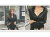 Chic Black Sheer Chiffon Shirt - Stylish and Sexy 2023 Mature Fashion Top