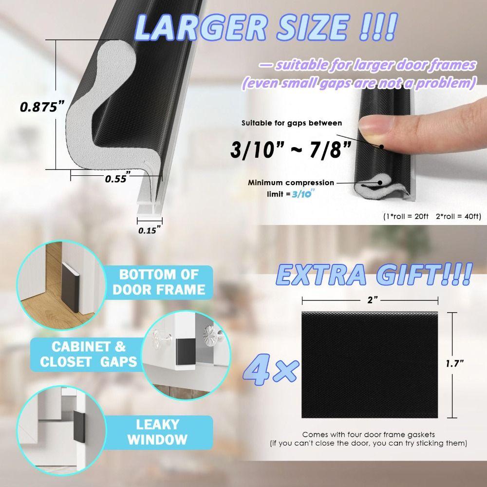 High Quality Sound Proof Weather Stripping Draft Stopper Insect Prevention Sound Proof Strips Poam Self-Adhesive Seal Strip Door