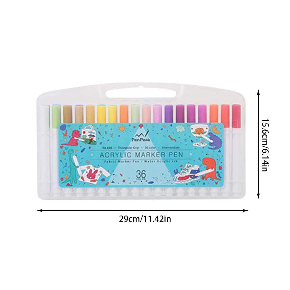 72 Colors Acrylic Paint Markers Pens for Artists Double Brush Tips Markers for Rock Wood Canvas Stone Glass Ceramic DIY Crafts Art Supplies