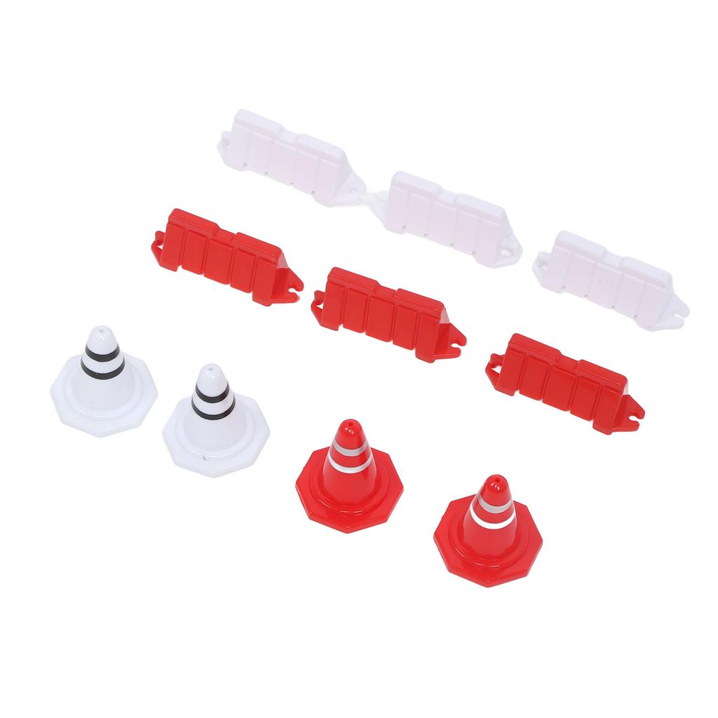 80pcs RC Roadblocks RC Car Racing Track Drift Runway Barriers Drift Field Fence with 10pcs Traffic Cones