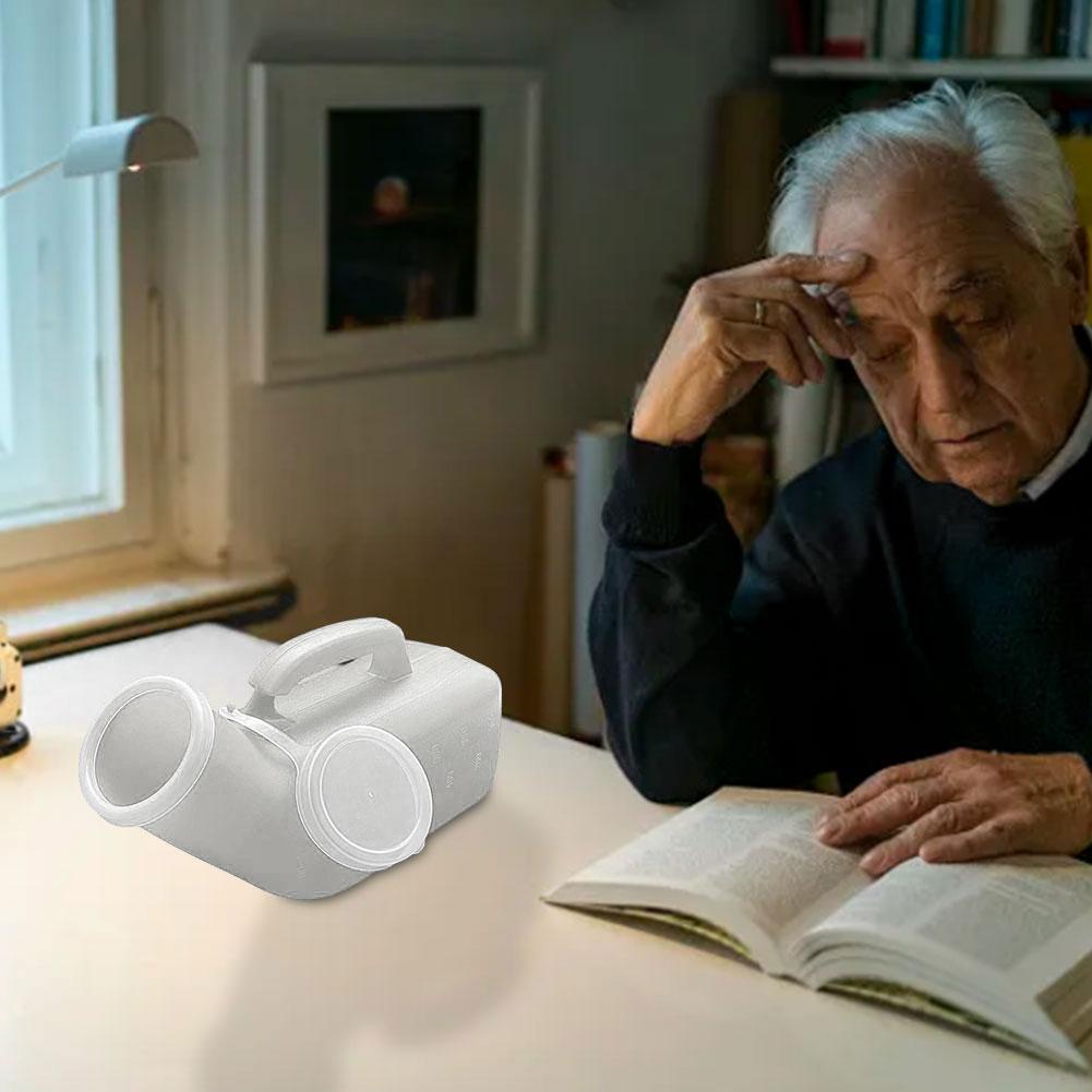 1200 ml přenosná láhev na moč odolná proti rozlití pisoáru plastová pánská pánská lahev s víčkem pro starší osoby a osoby trpící inkontinencí