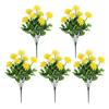 5 Pcs Faux Daisies Bundles UV Resistant Artificial Flowers Realistic Fake Fall Flowers with Bendable Stems for Flower Arrangement Indoor Decorations