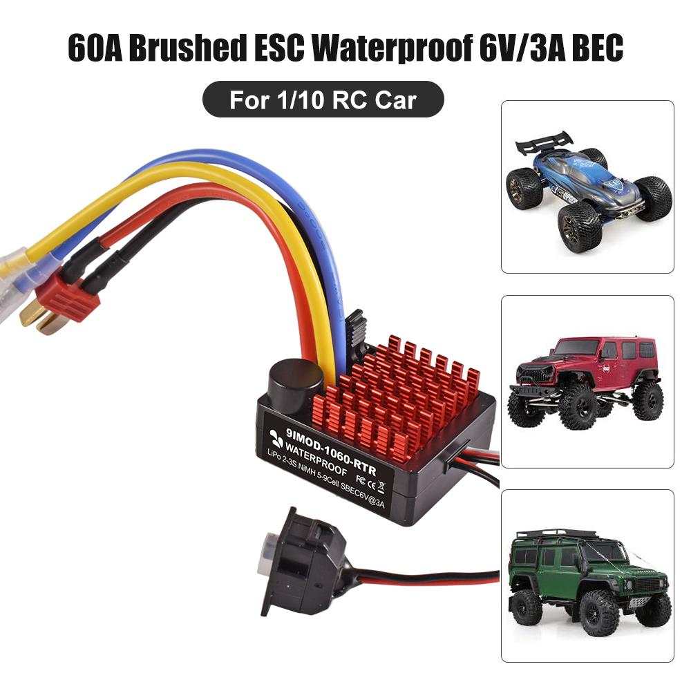 9IMOD 60A Brushed Fahrregler Fahrtenregler Speed Controller ESC für 1/10 RC Car