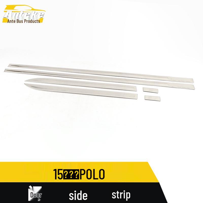 Compatible with 15 Polo models: Door Edge and Body Trim Bright Strip, Anti-Scratch Scuff Patch Modification.