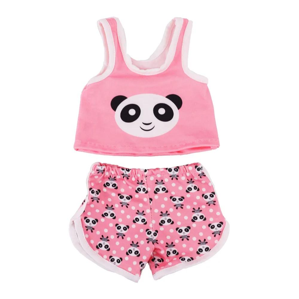 Doll Clothes Pink Skirt Flamingo Bkini,Bunny Hairpin,Shoes For 18Inch American Toy&43cm Baby Doll Accessories Birthday Gift