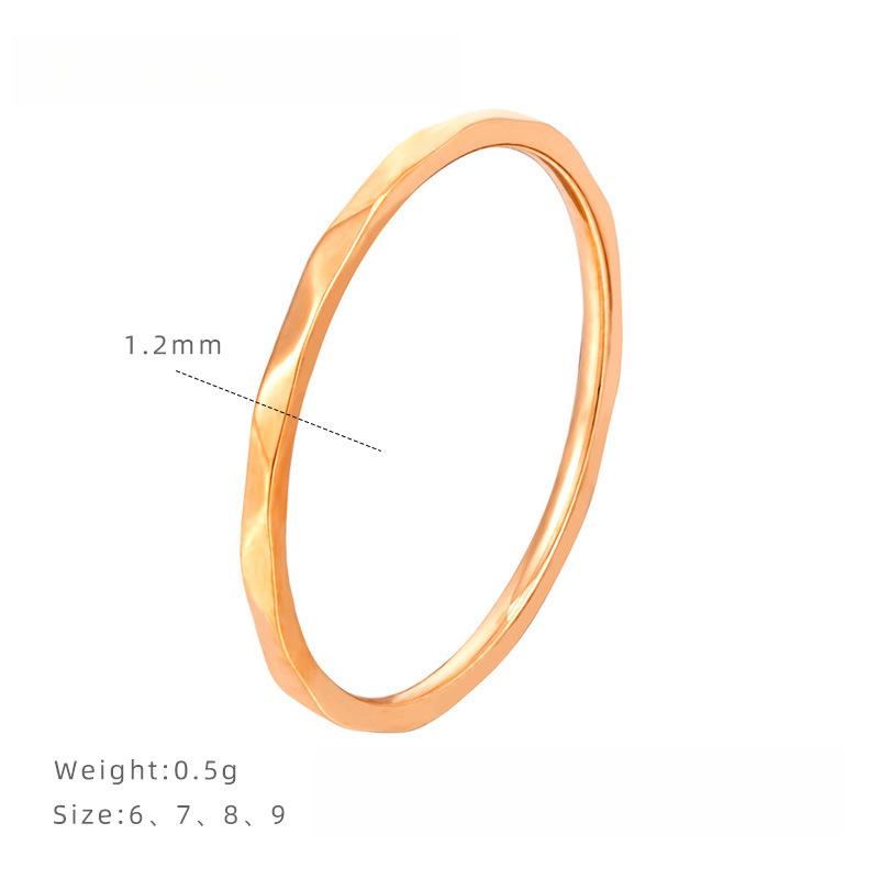 

Простое кольцо с ультратонкой текстурой ромба, женское нишевое кольцо, не тускнеющее, аксессуары с гальваническим покрытием из титановой стали 10