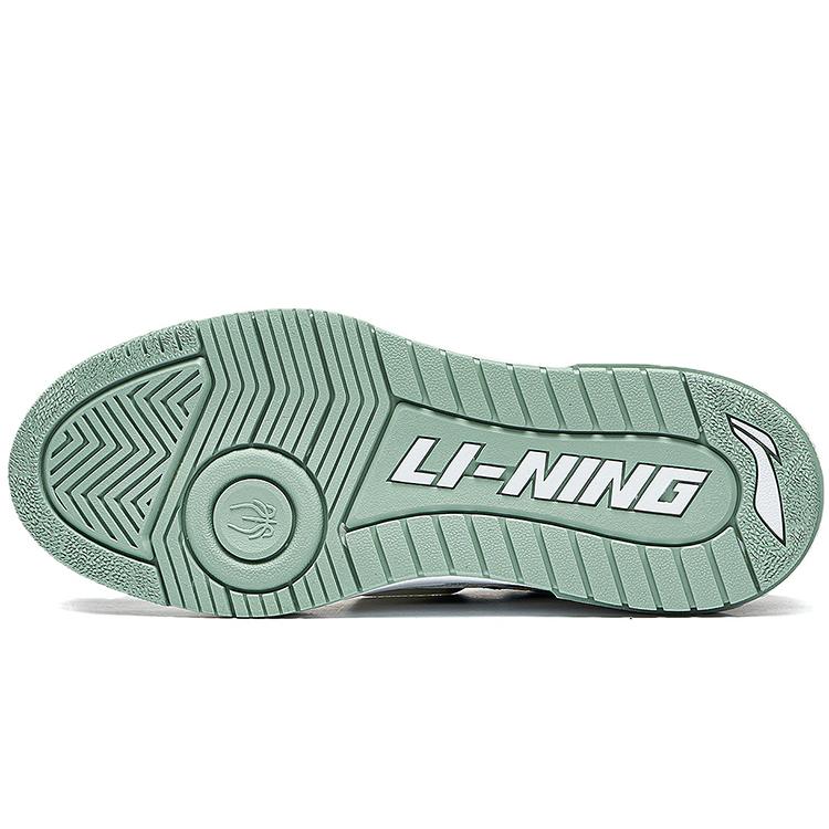Li Ning Badfive Slip Resistant Cushioning Low top Skateboard Shoes Men's Beige Green ABCT061-2