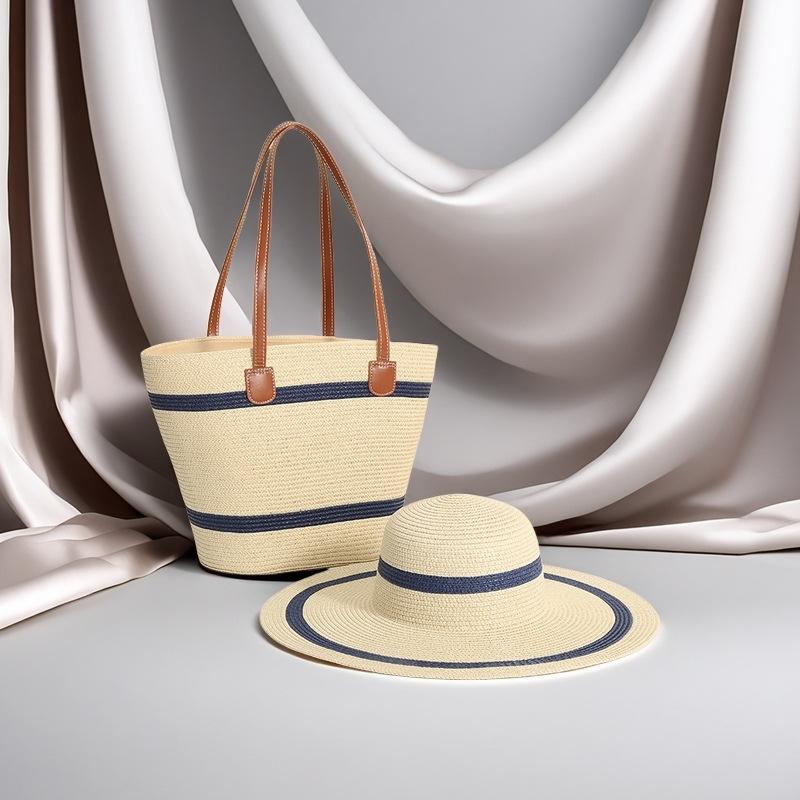 New Shoulder Straw Woven Bag Woven Bag Large Capacity Casual Versatile Fashion Women's Vacation Seaside Beach Woven Bag