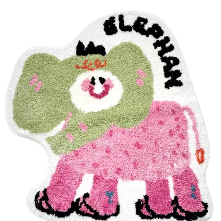 

VIKAMA Cartoon Shaped Floor Cushion Comfortable And Soft Entrance Door Mat Children s Bedroom Bedside Blanket Home Decoration 40x60cm 16x24inch