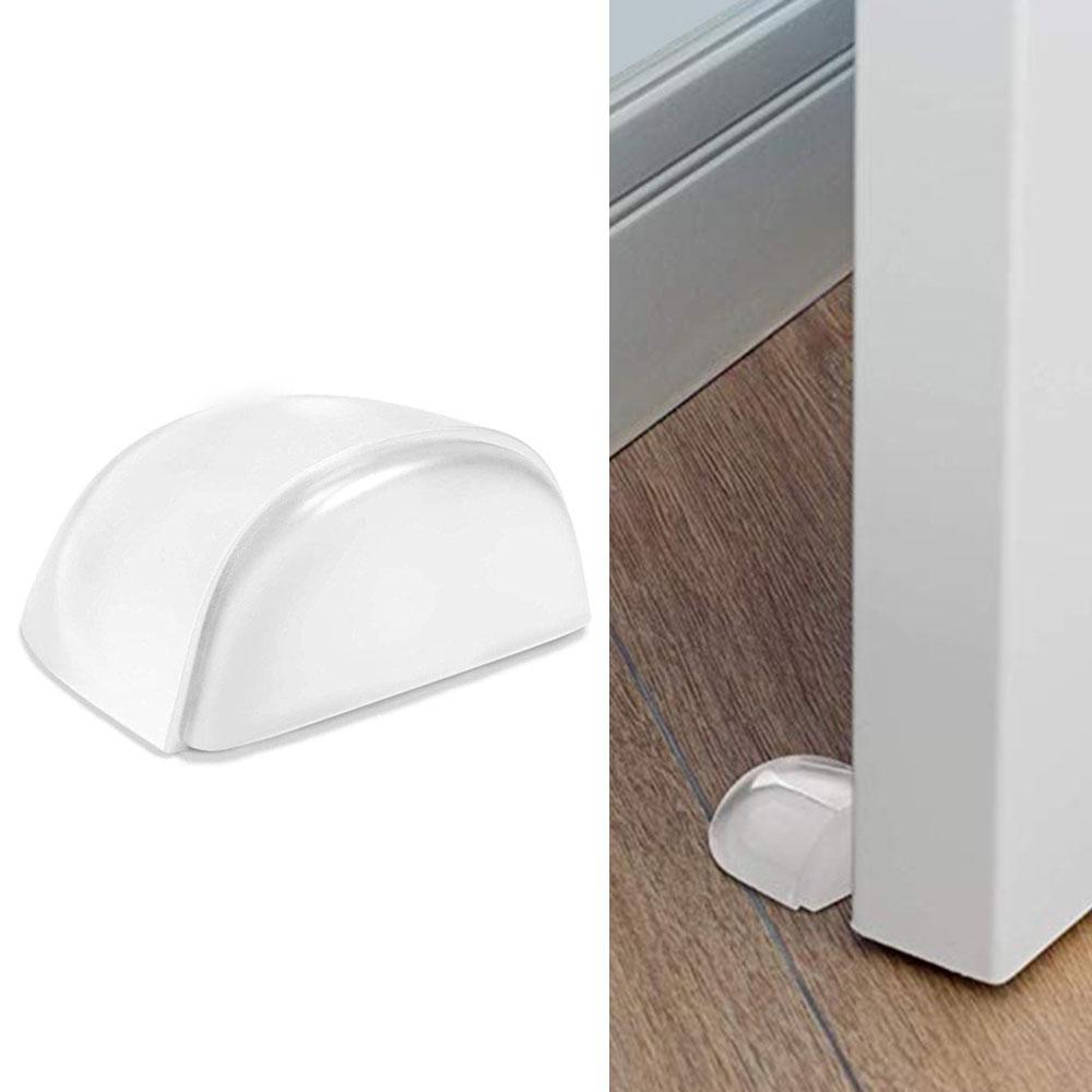 Acrylic Door Stopper Transparent Cylindrical Anti-Collision Buffer To Protect Walls And Furniture Self Adhesive Door Stopper