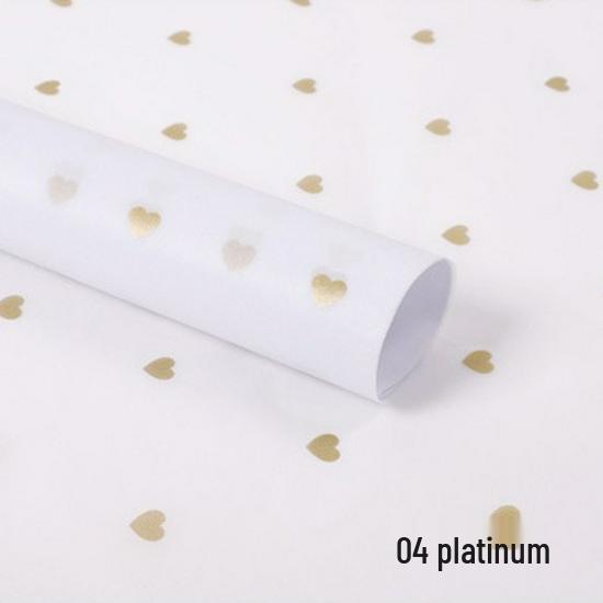 

20g Peach Heart Tissue Paper for Floral Wrapping - 28 Sheets, Rectangular, Pastel Colors, Non-Waterproof