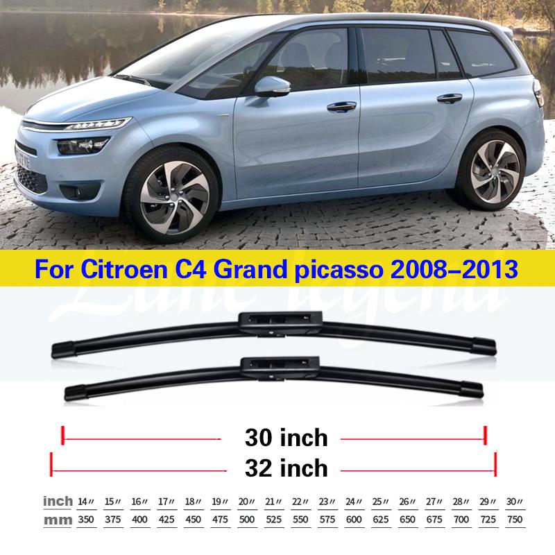 Auto-Scheibenwischerblatt für Citroen C4 Grand Picasso 2008-2013 32" + 30" Windschutzscheibe Reinigen Naturkautschuk Auto-Scheibenwischer Zubehör
