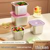 Stainless Steel Fresh-Keeping Box with Lid for Fruits, Bento, Desserts, and Ice Cream