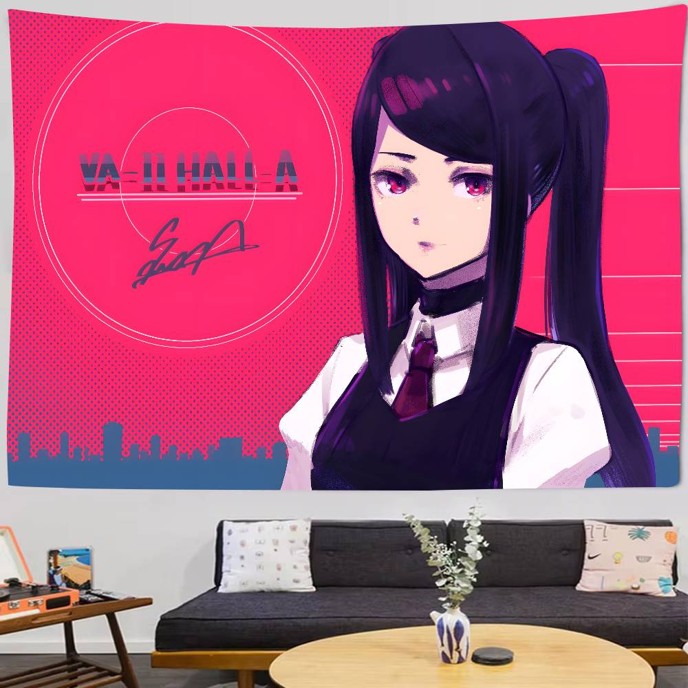 Hot Cool Game Va-11 Hall-A Tapestry Decoration Bedroom Dormitory Background Cloth Holiday Home Party Living Room Club Tapestry