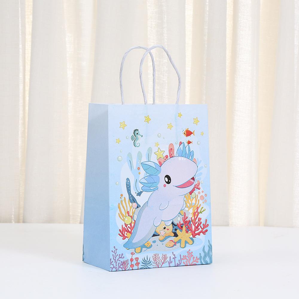 

StoBag Ocean Axolotl Gift Bags Underwater Theme Party Treat Bags for Kids Birthdays and Sea Animal Events 30pcs&15x8x21cm