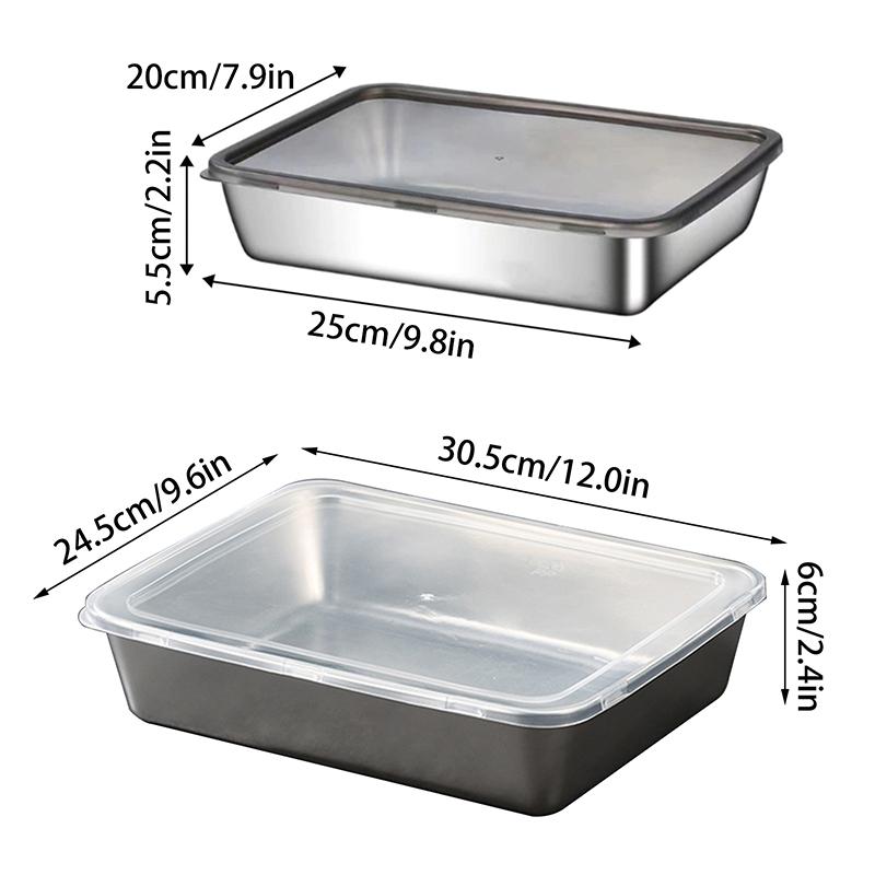 Forma do Tiramisu ze Stali Nierdzewnej Taca do Ciasta Pojemnik do Formowania Ciasta z Pokrywką Pudełko do Przechowywania Ciasta Domowe Narzędzia do Pieczenia Deserów