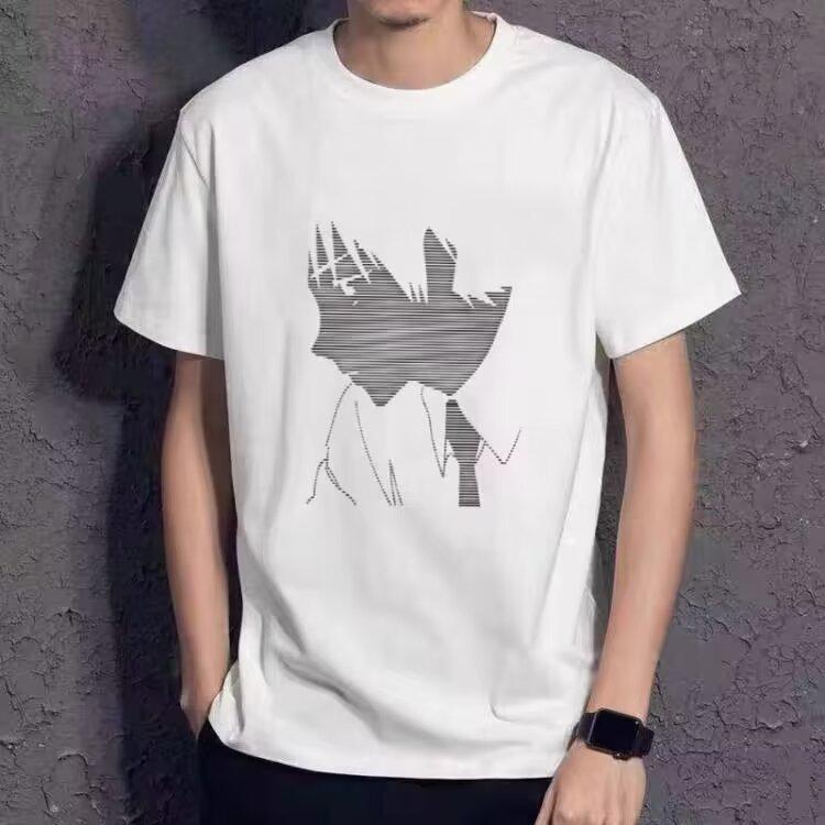 New] Summer round neck short-sleeved T-shirt men's casual versatile tops cartoon avatar T-shirt men's clothing