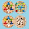 Chinese Checker Wooden Educational Board Checkers Family Game Pieces