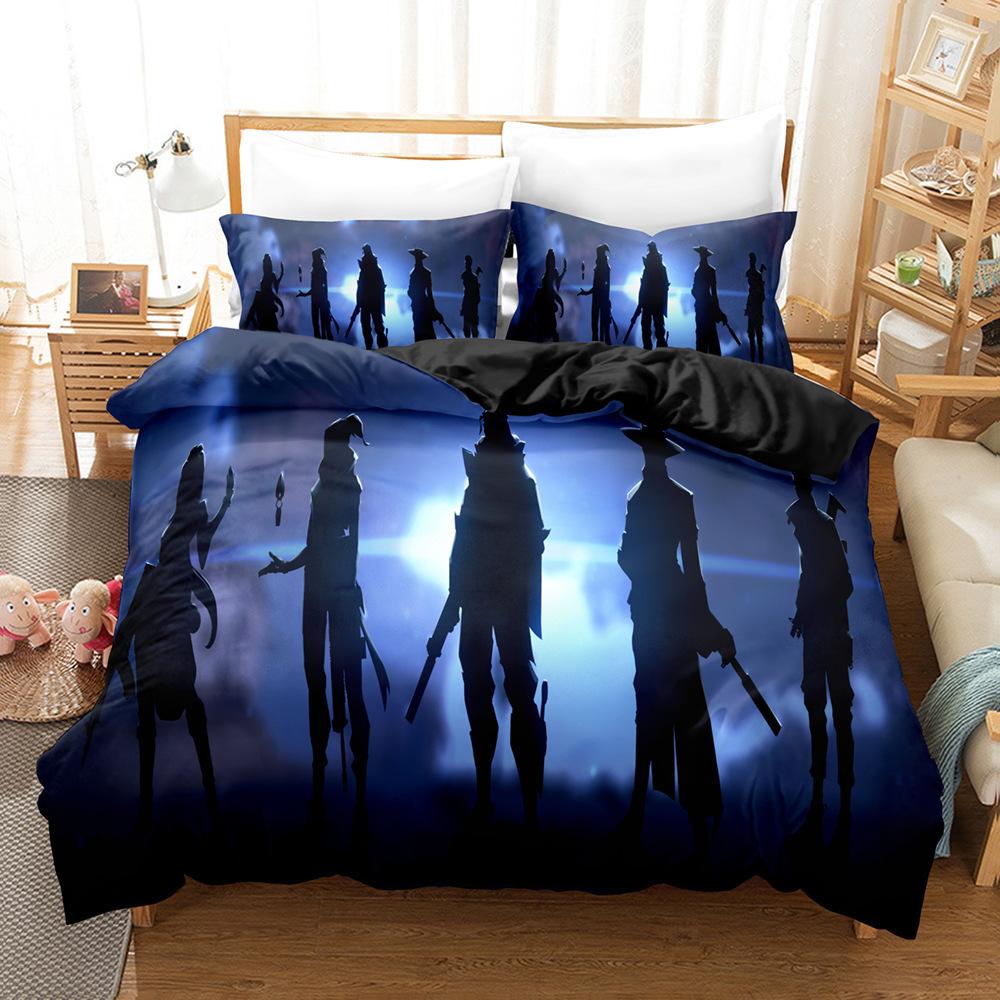 3D Digital Printing Fearless Contract Three-Piece Set Bedding Sheets Quilt Covers Pillowcases