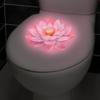 Pink Luminous Lotus Toilet Stickers, Chinese Zen-style Bathroom Decoration Stickers