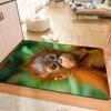 Tappeto A Pelo Corto con Fantasia di Animali Scimmia, Tappetino Decorativo per Stanza dei Giochi, Soggiorno, Camera da Letto e Cucina