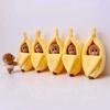 2026 Healing Flocked Monkey Plush Toy: Soft Banana Bed Cushion with Velvet Fabric